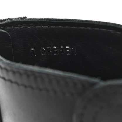 Chanel Calfskin Pearl Cap Toe Short Boots 37 Black 8 of 15