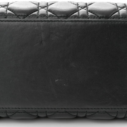 Christian Dior Lambskin Cannage Medium Lady Dior Black 11 of 11
