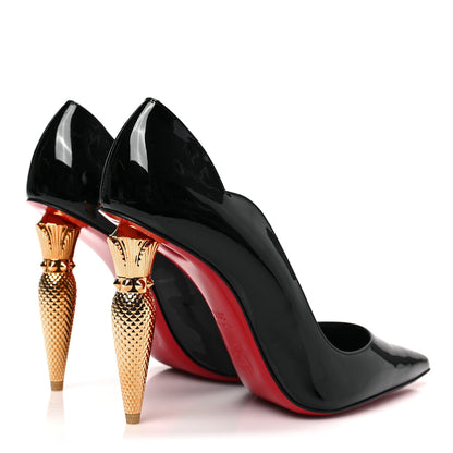 Christian Louboutin Patent Lipchick 100 Pumps 38.5 Black 4 of 7