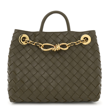 Bottega Veneta Nappa Intrecciato Small Andiamo With Chain Shoulder Bag Pinecone 1 of 9