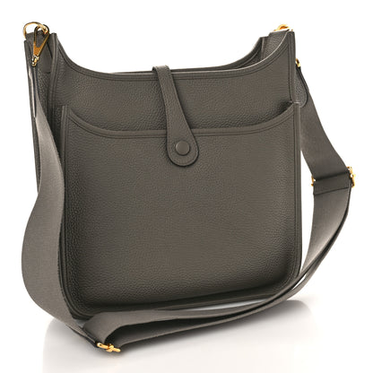 Hermes Taurillon Clemence Evelyne III PM Etain 3 of 8