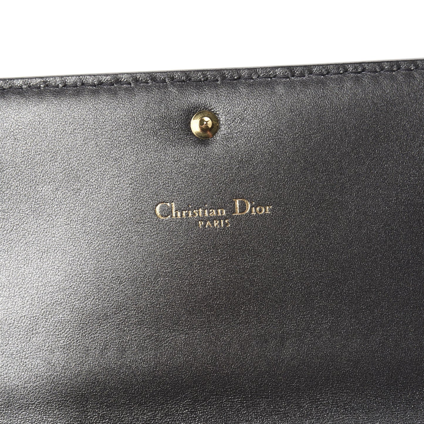 Metallic J'adior Croisiere Chain Wallet Dark Silver