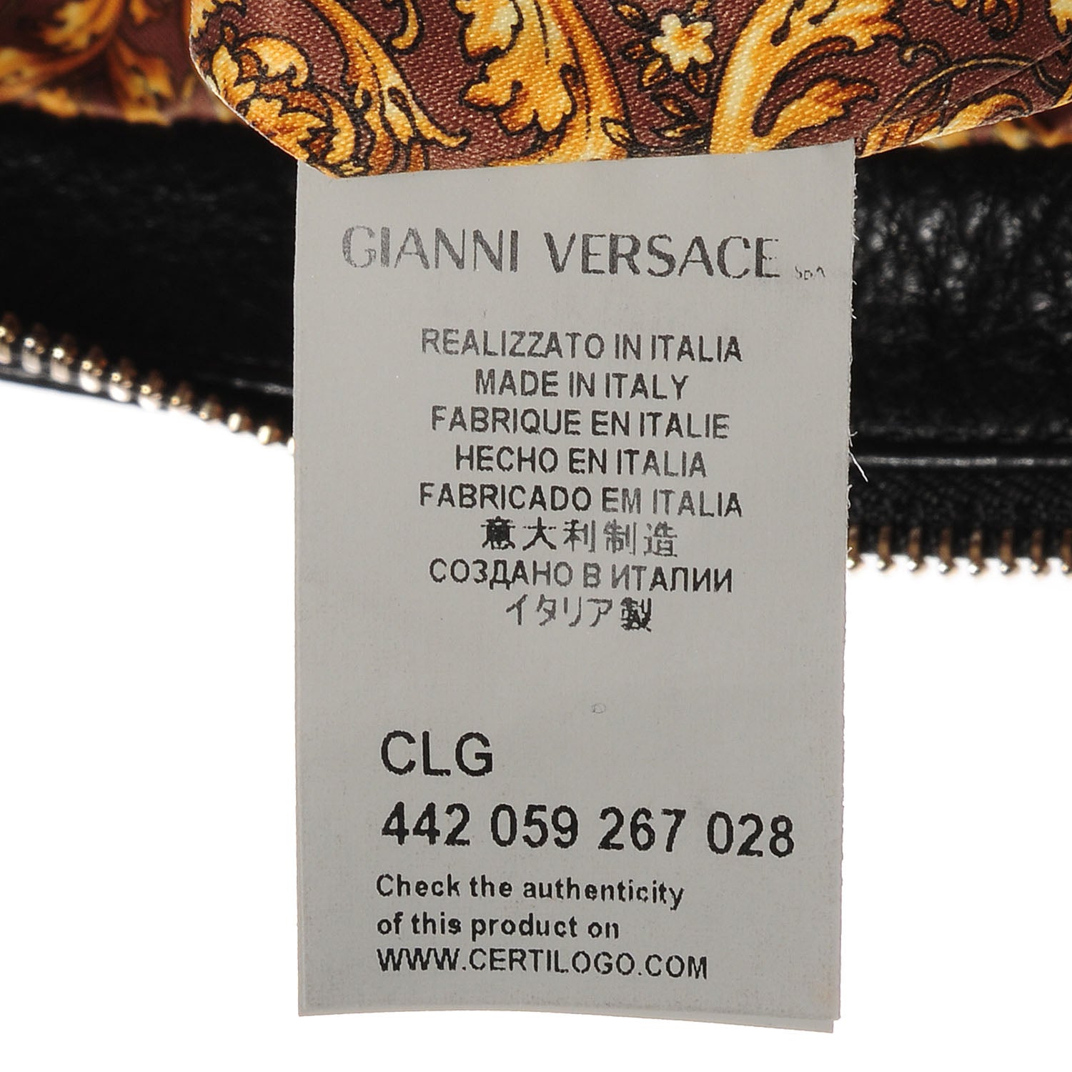 Versace Vitello Cervo Demetra Vanitas Tote Black 5 of 8