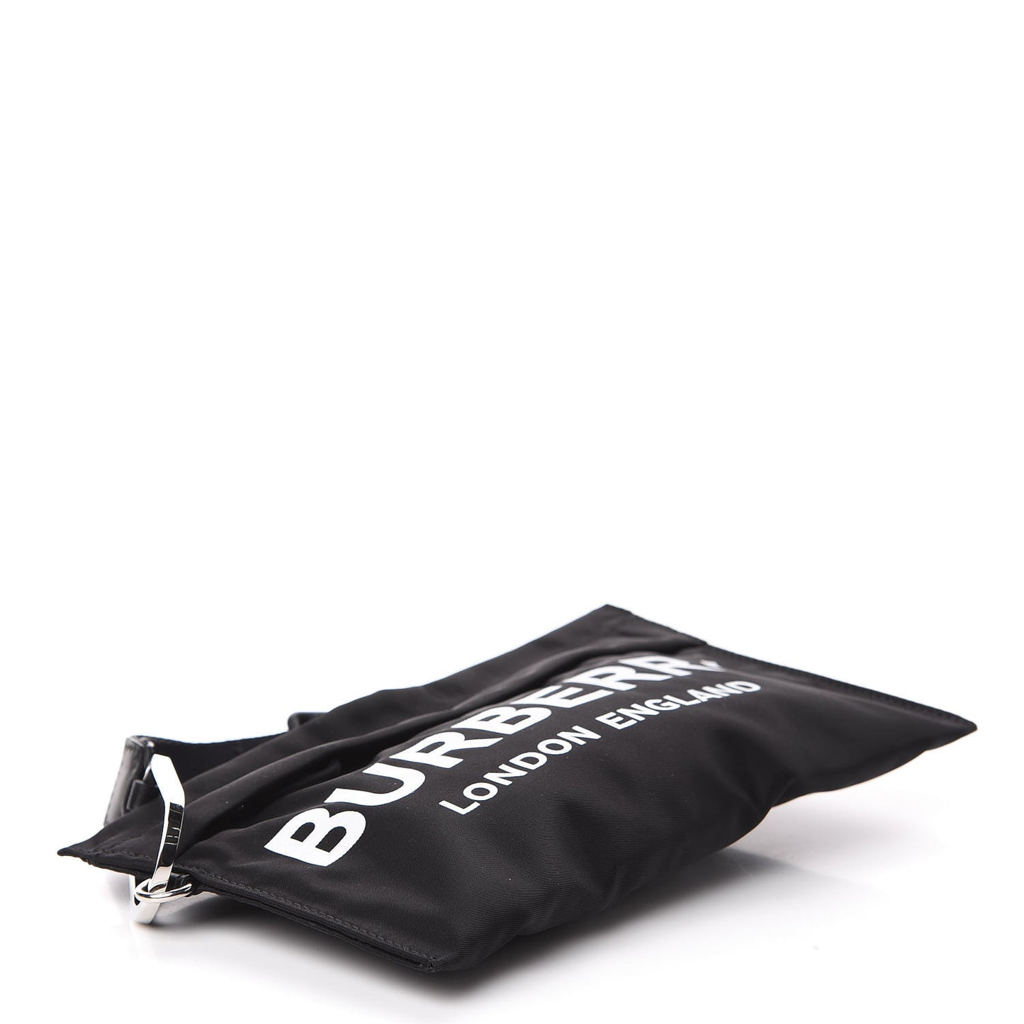 Nylon Logo Clutch Bag Black