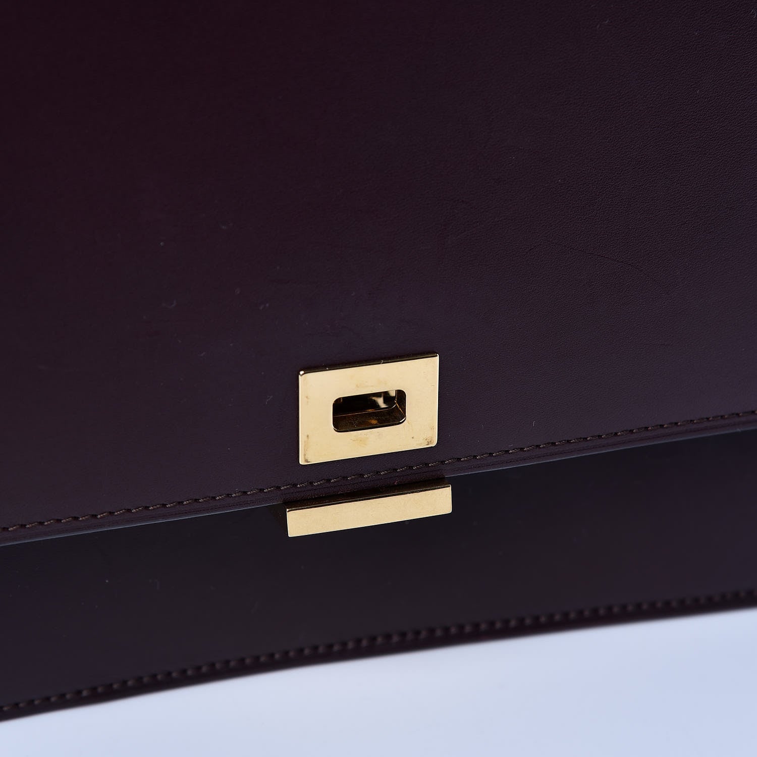 Celine Smooth Calfskin Large Case Chain Flap Burgundy 9 of 13