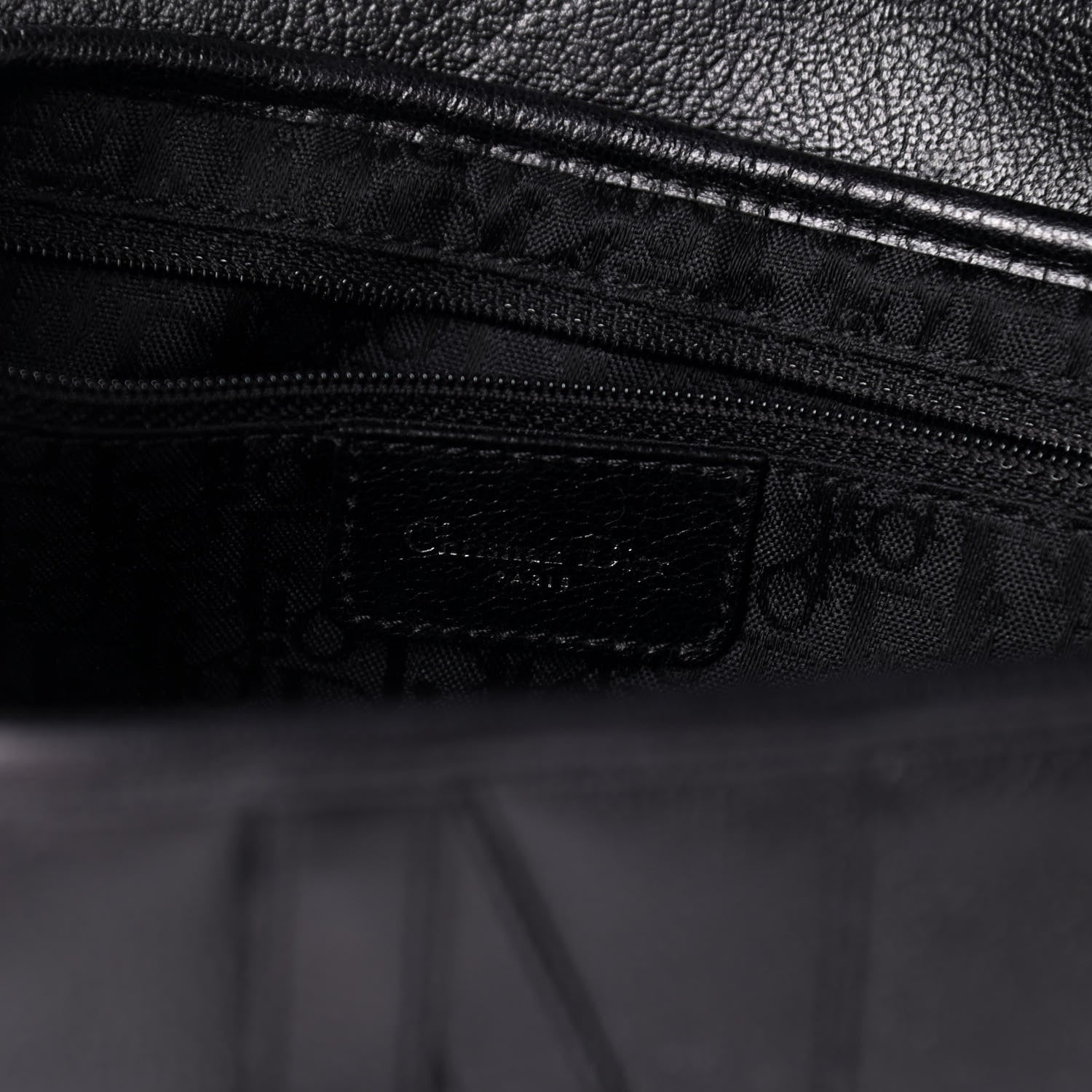 Christian Dior Calfskin Saddle Bag Black 6 of 10