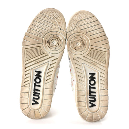 Louis Vuitton LV X TM Calfskin Monogram Multicolor Womens LV Trainer Sneakers 39 White 6 of 9