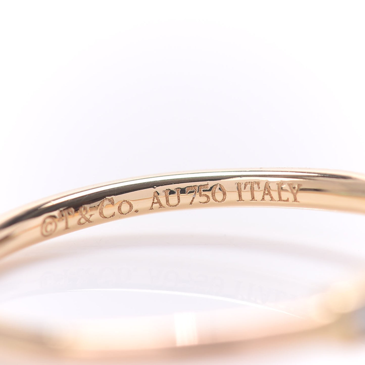 18K Yellow Gold Diamond T Wire Ring 53 6.5