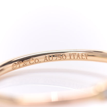 Tiffany 18K Yellow Gold Diamond T Wire Ring 53 6.5 5 of 6