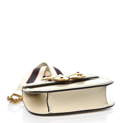 Gucci Calfskin Web Stripe Butterfly Small Totem Shoulder Bag White 4 of 8