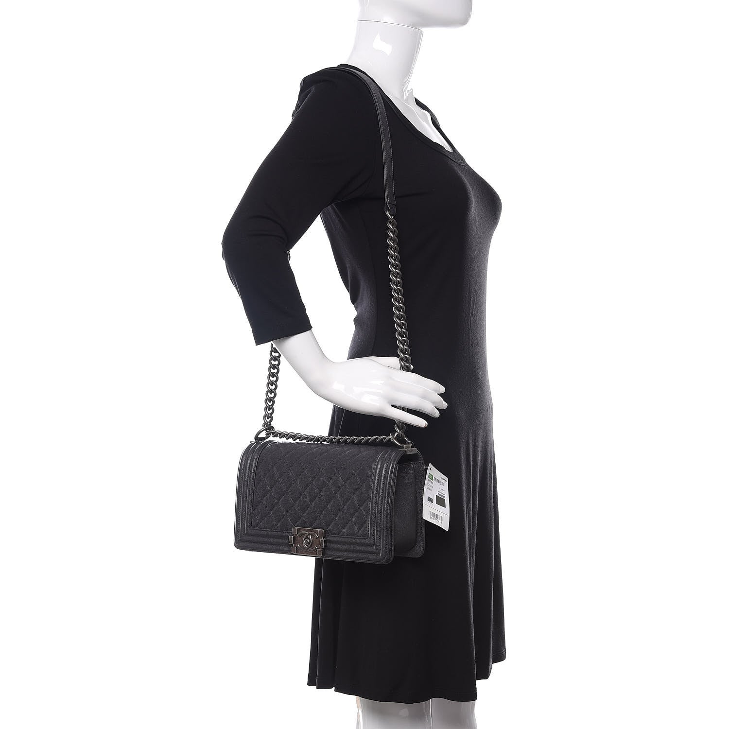Chanel Caviar Quilted Medium Boy Flap Grey 2 of 11