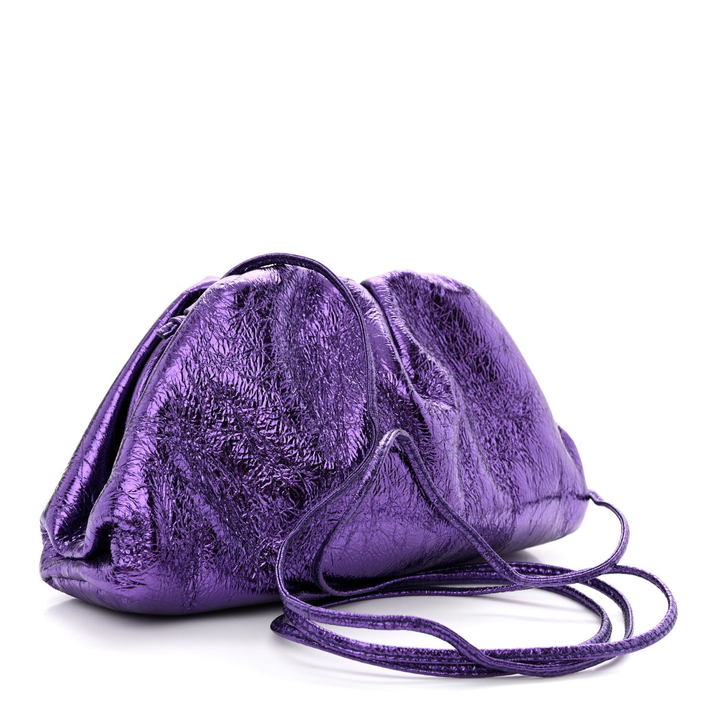 Metallic Crinkled Lambskin The Mini Pouch Viola