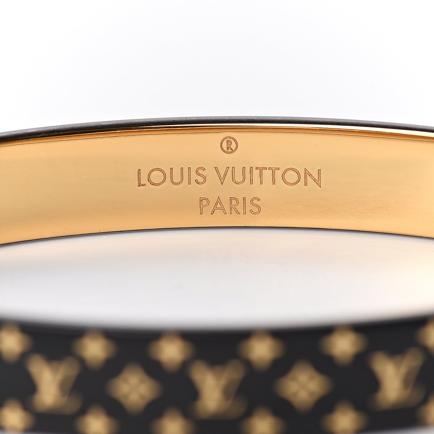 Monogram Nanogram Cuff M Black Gold