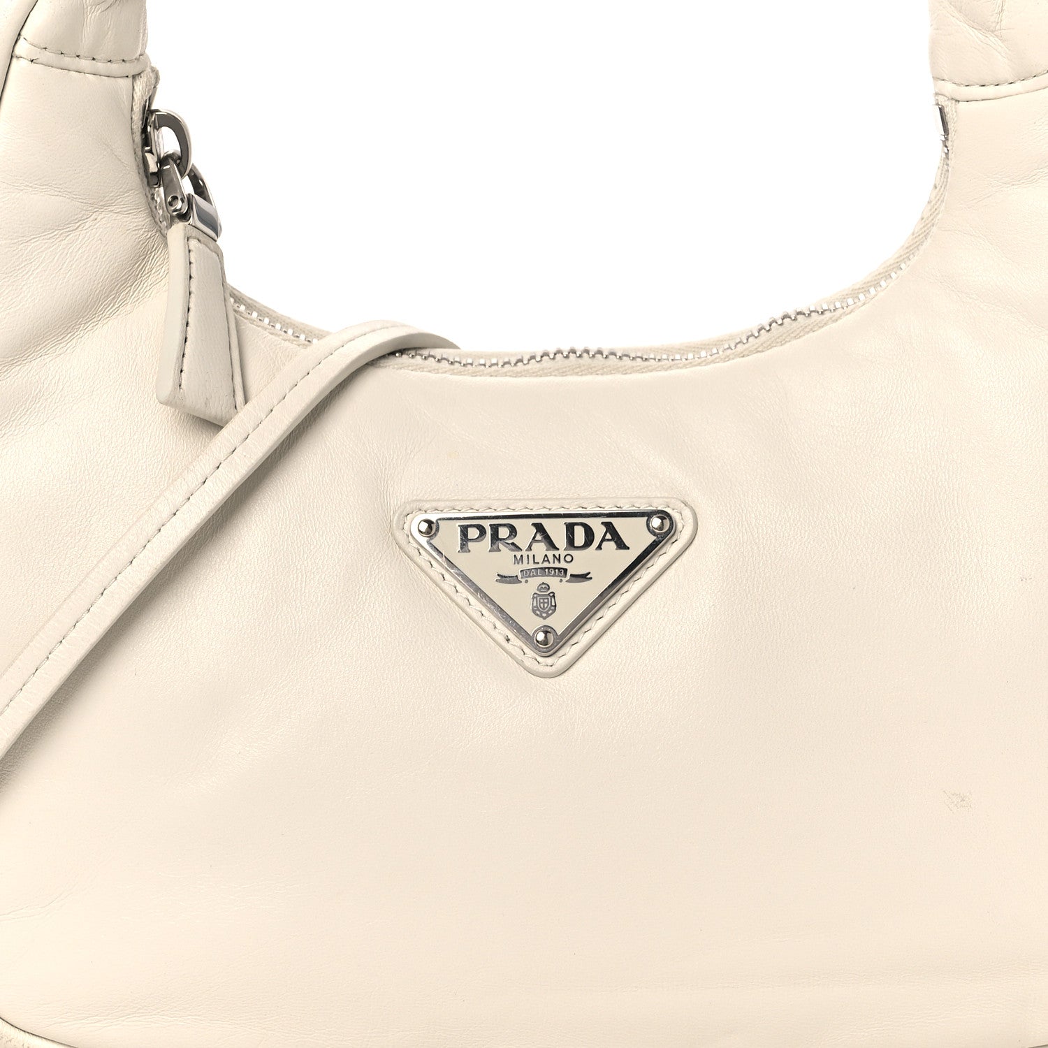Prada Nappa Soft Padded Mini Bag White 7 of 10