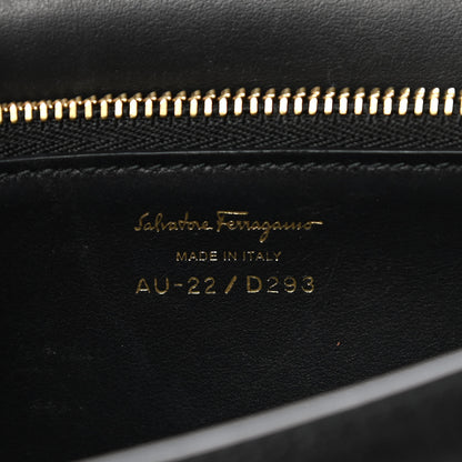 Salvatore Ferragamo Calfskin Vela Crossbody Bag Black 5 of 11