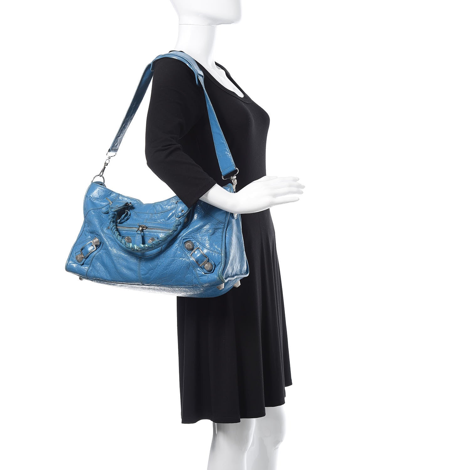 Balenciaga Agneau Giant 21 Silver Hardware Part Time Electric Bleu 2 of 16