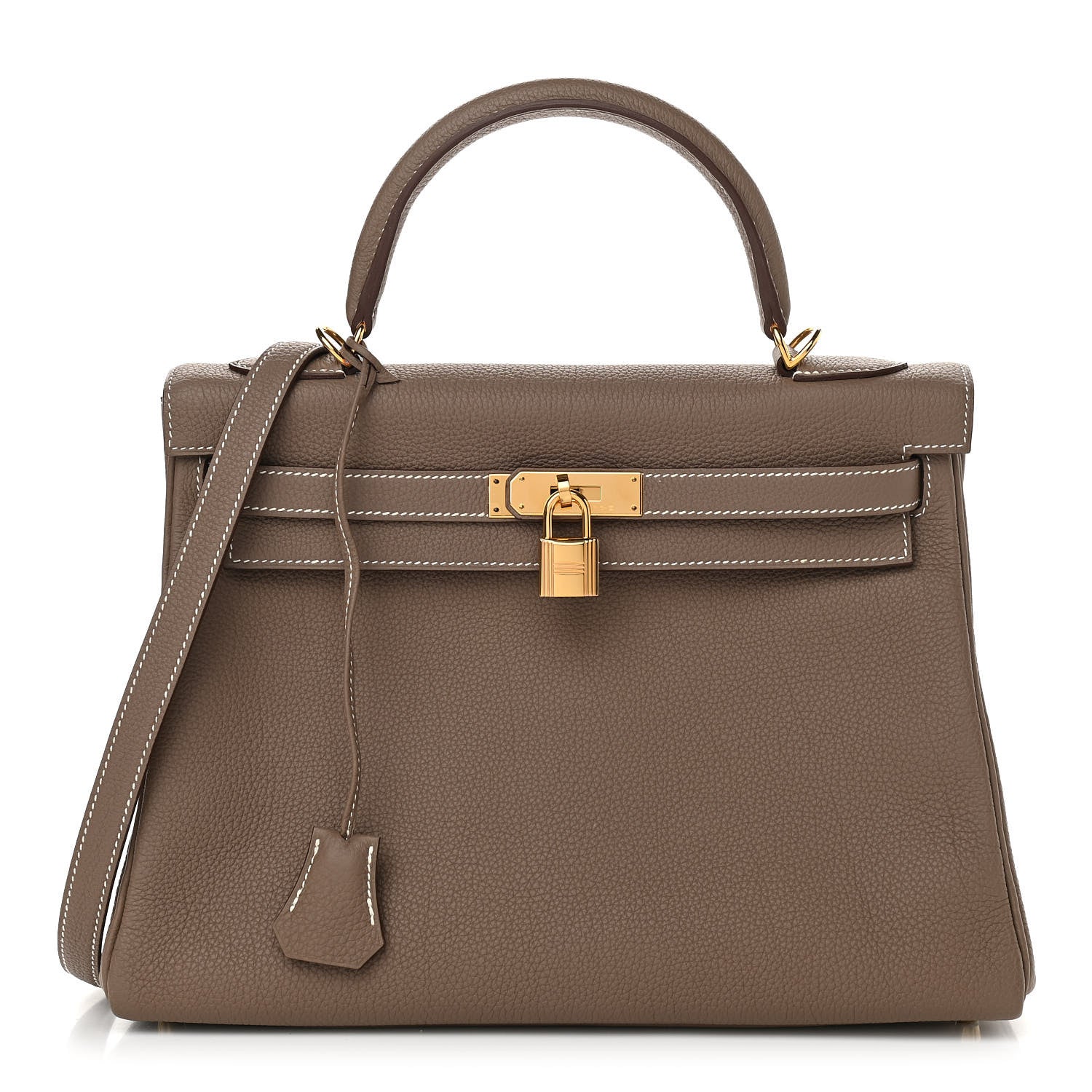 Hermes Togo Kelly Retourne 32 Etoupe 1 of 12