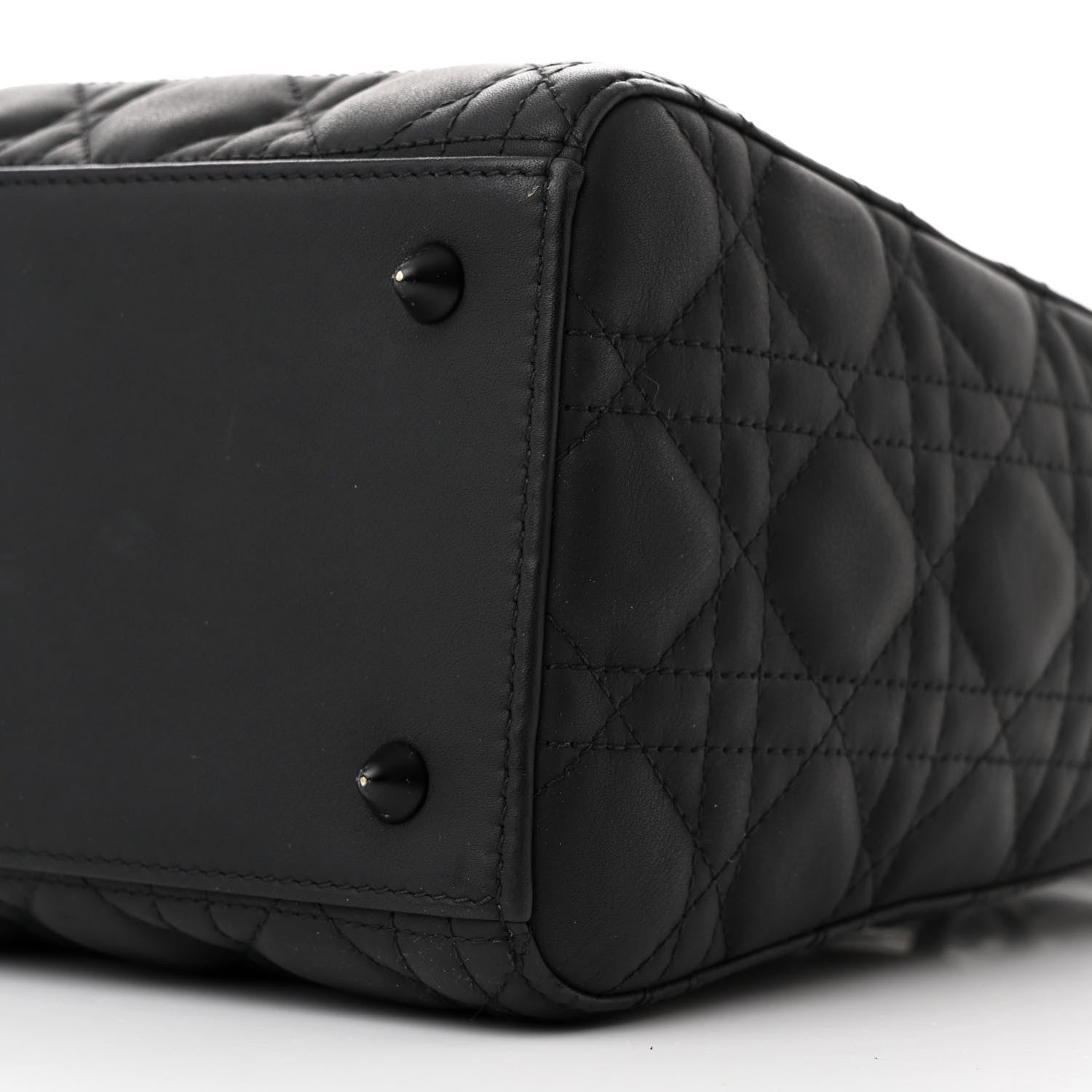 Christian Dior Ultra Matte Calfskin Cannage Medium Lady Dior Black 9 of 10