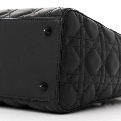 Christian Dior Ultra Matte Calfskin Cannage Medium Lady Dior Black 9 of 10