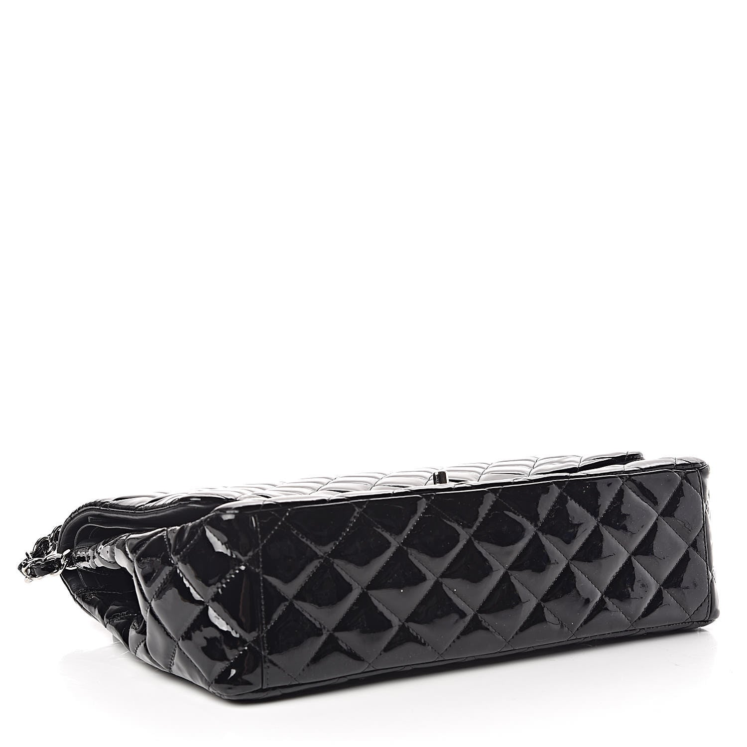 Chanel Patent Quilted Maxi Double Flap Black 4 of 12