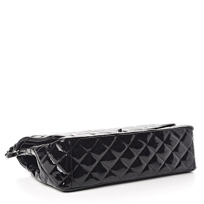 Chanel Patent Quilted Maxi Double Flap Black 4 of 12