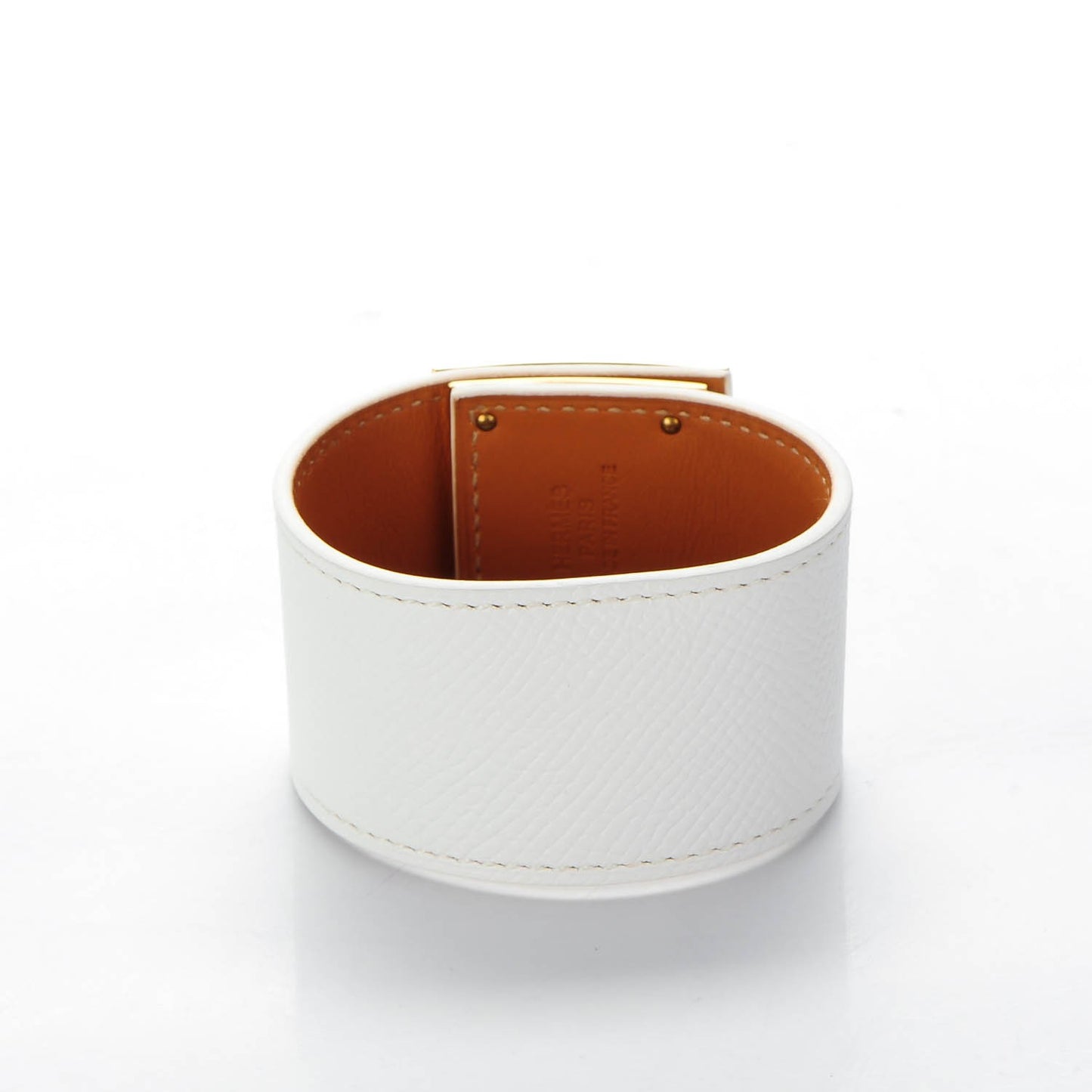 Epsom Kelly Dog Bracelet White