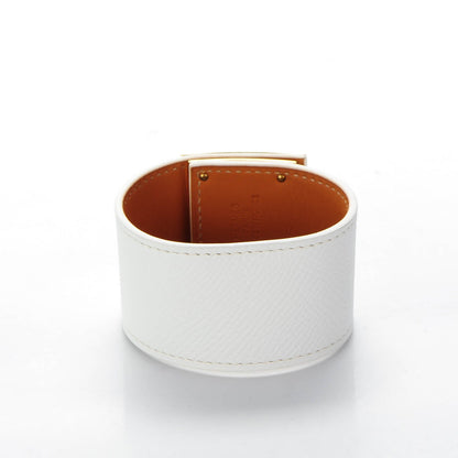 Hermes Epsom Kelly Dog Bracelet White 3 of 7