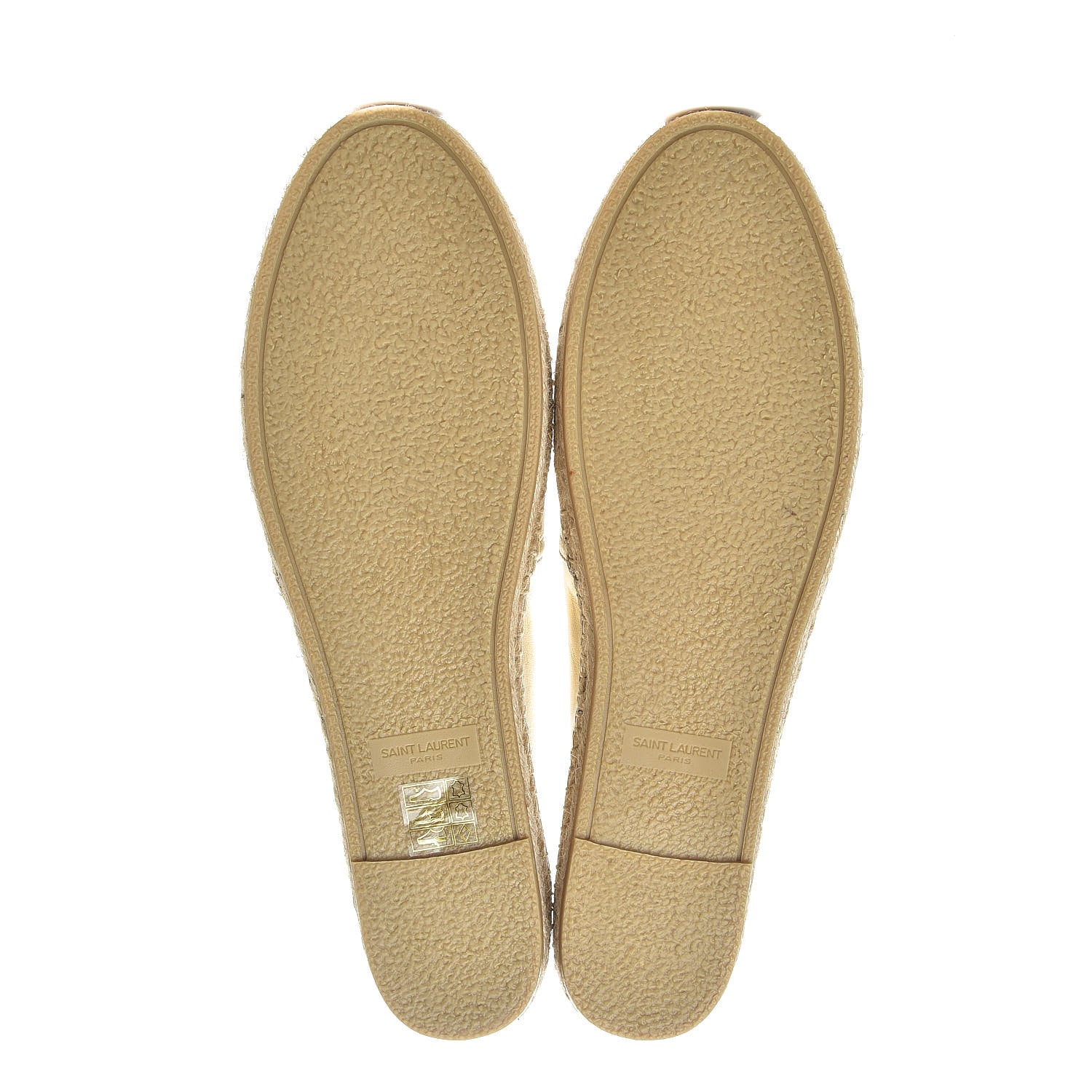 Saint Laurent Metallic Lambskin Monogram Espadrilles 39.5 Gold 6 of 10