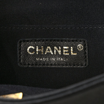 Chanel Calfskin Quilted Medium Duma Pockets Drawstring Backpack Black 6 of 12