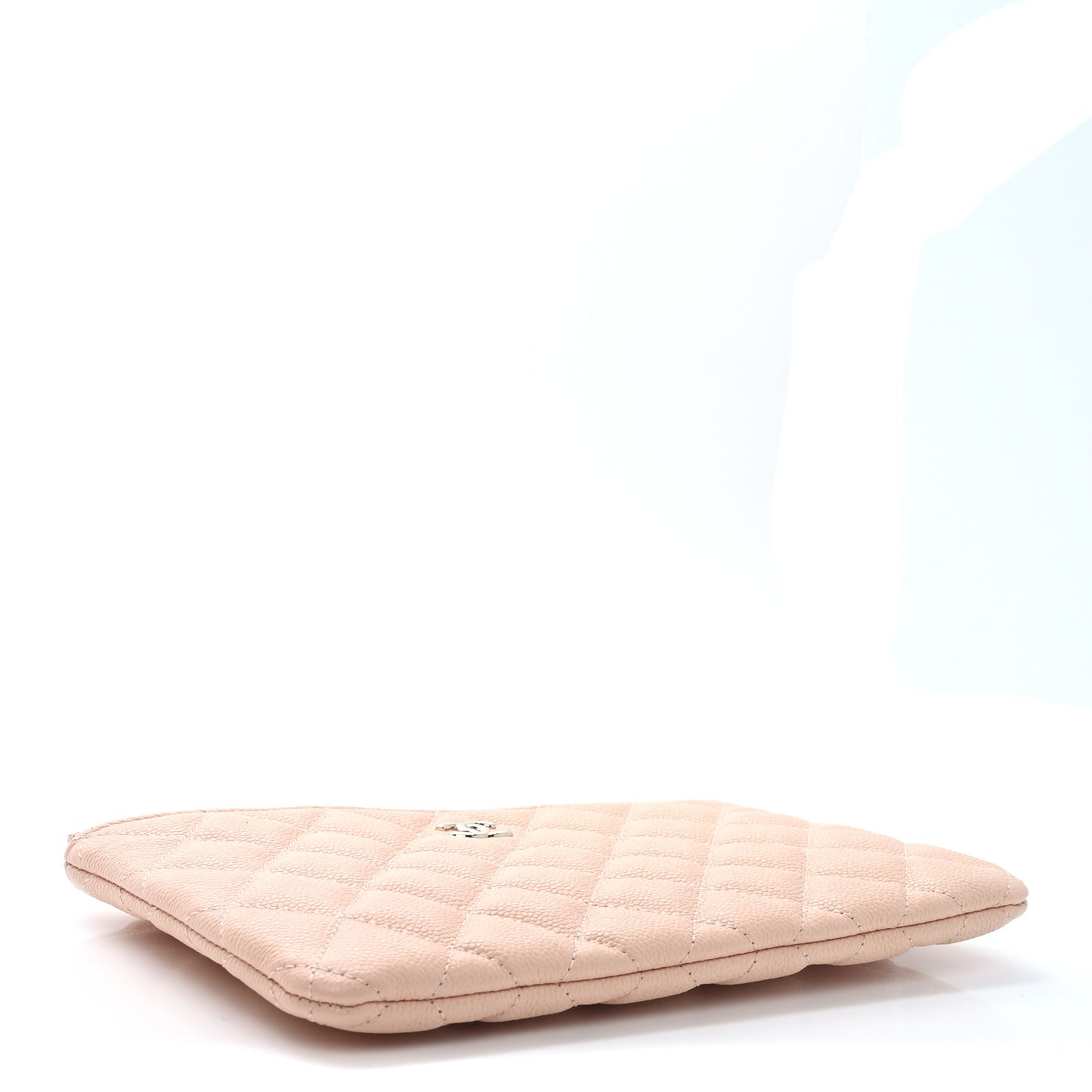 Caviar Quilted Cosmetic Case Beige