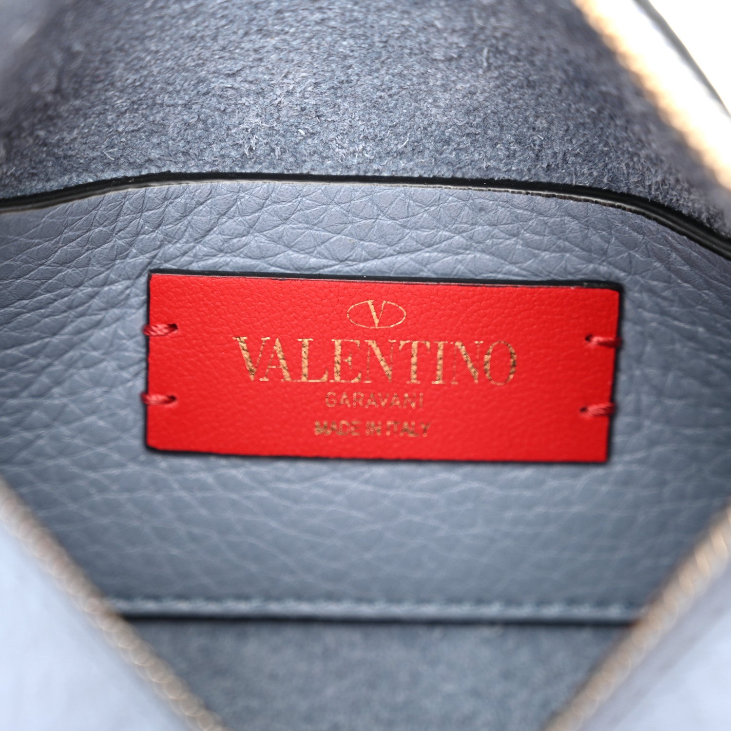 Valentino Garavani Pebbled Calfskin Small Rockstud Flip Lock Shoulder Bag Niagara 6 of 9