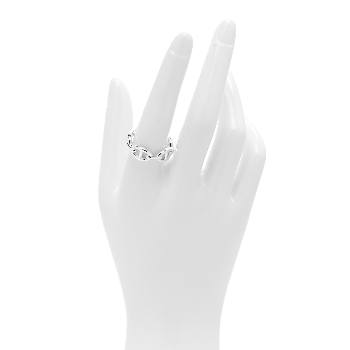 Sterling Silver PM Chaine d'Ancre Enchainee Band Ring 58 8.25