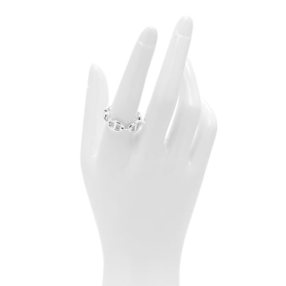 Hermes Sterling Silver PM Chaine d'Ancre Enchainee Band Ring 58 8.25 2 of 5