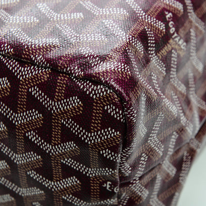 Goyard Goyardine Fidji Zip Hobo Burgundy 10 of 10