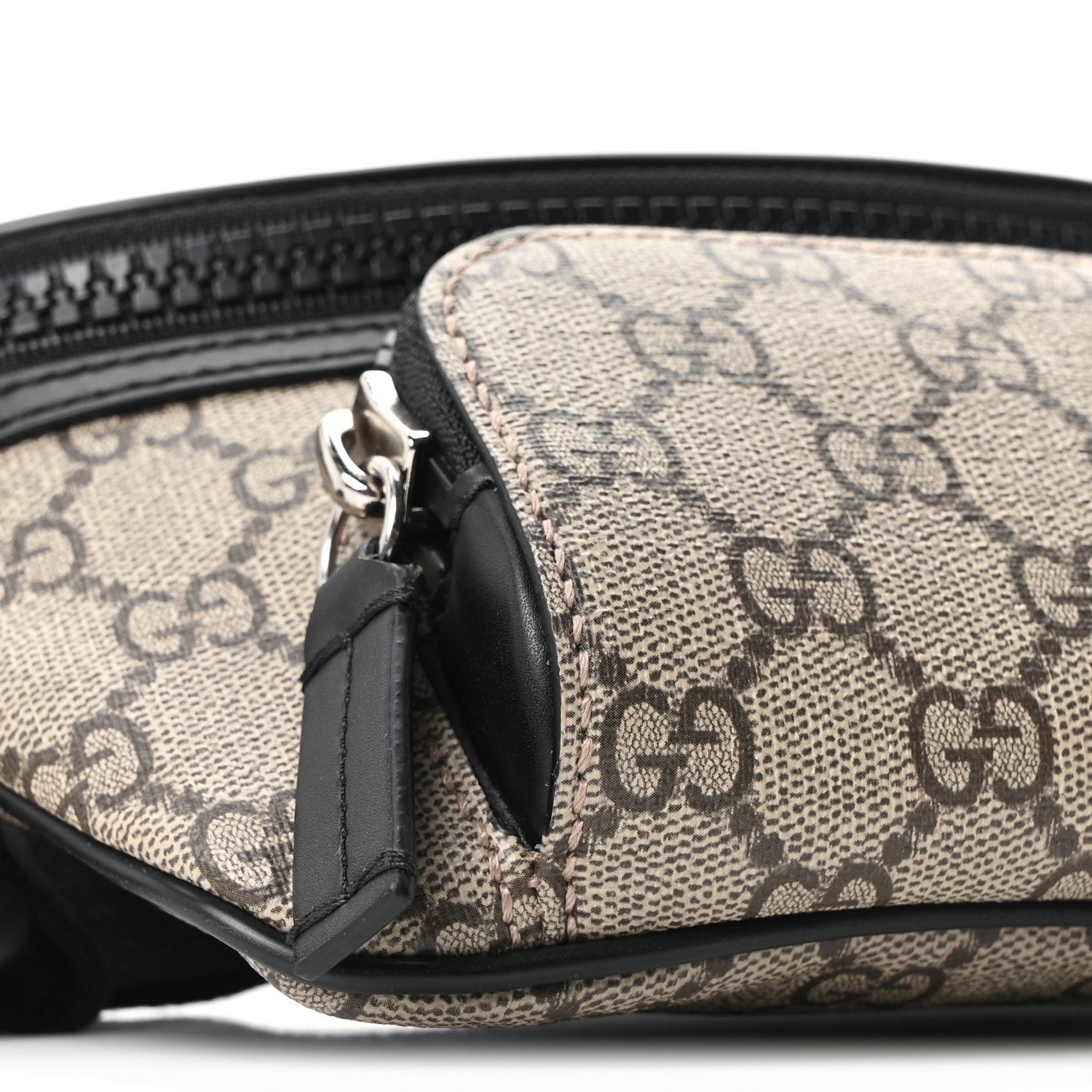 Gucci GG Supreme Monogram Belt Bag Black 8 of 9