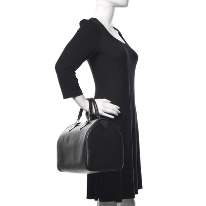 Louis Vuitton Epi Speedy 30 Black 2 of 9