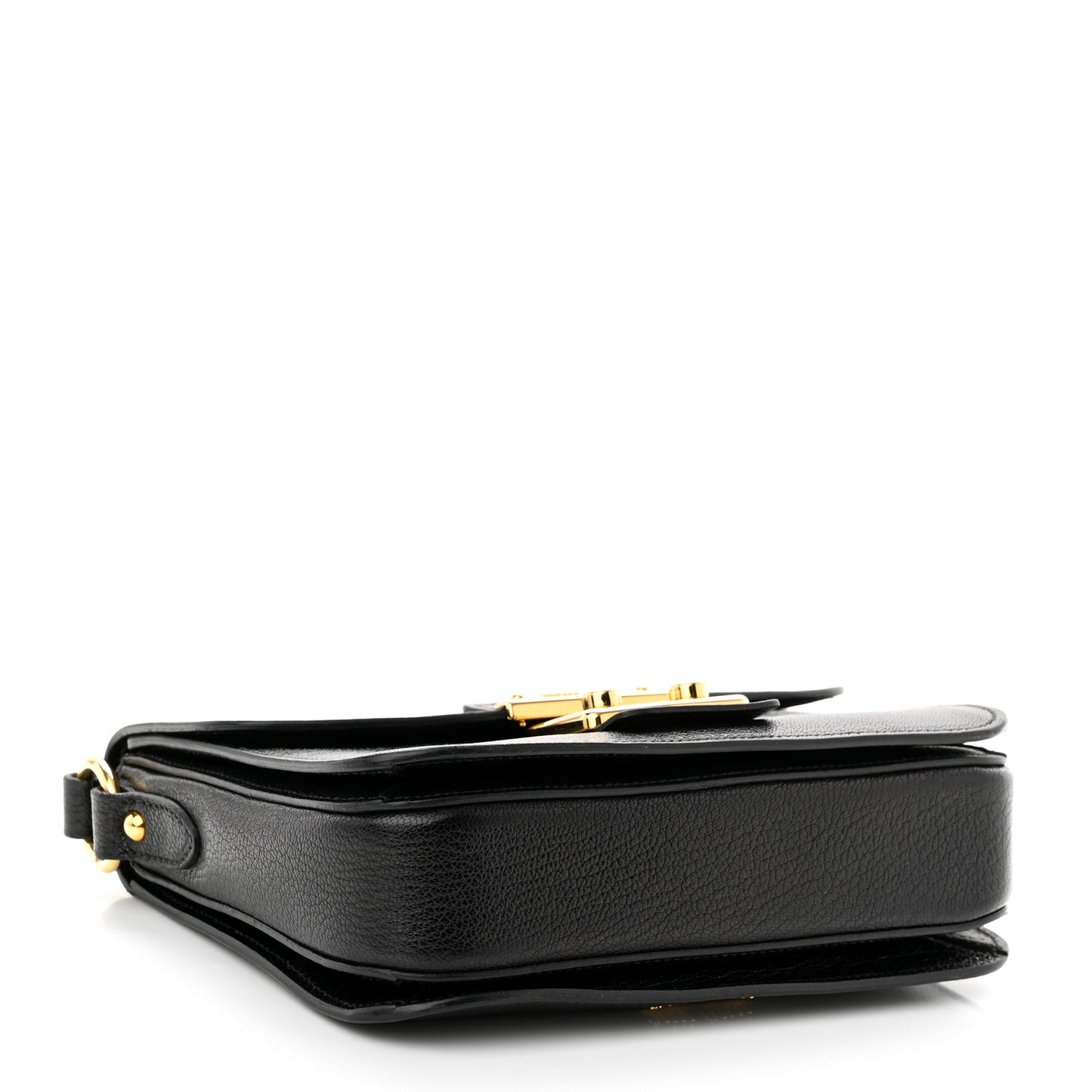 Goatskin Madras Small Crossbody Bag Black