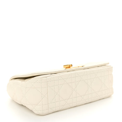 Christian Dior Calfskin Cannage Small Caro Bag Ivory 4 of 10