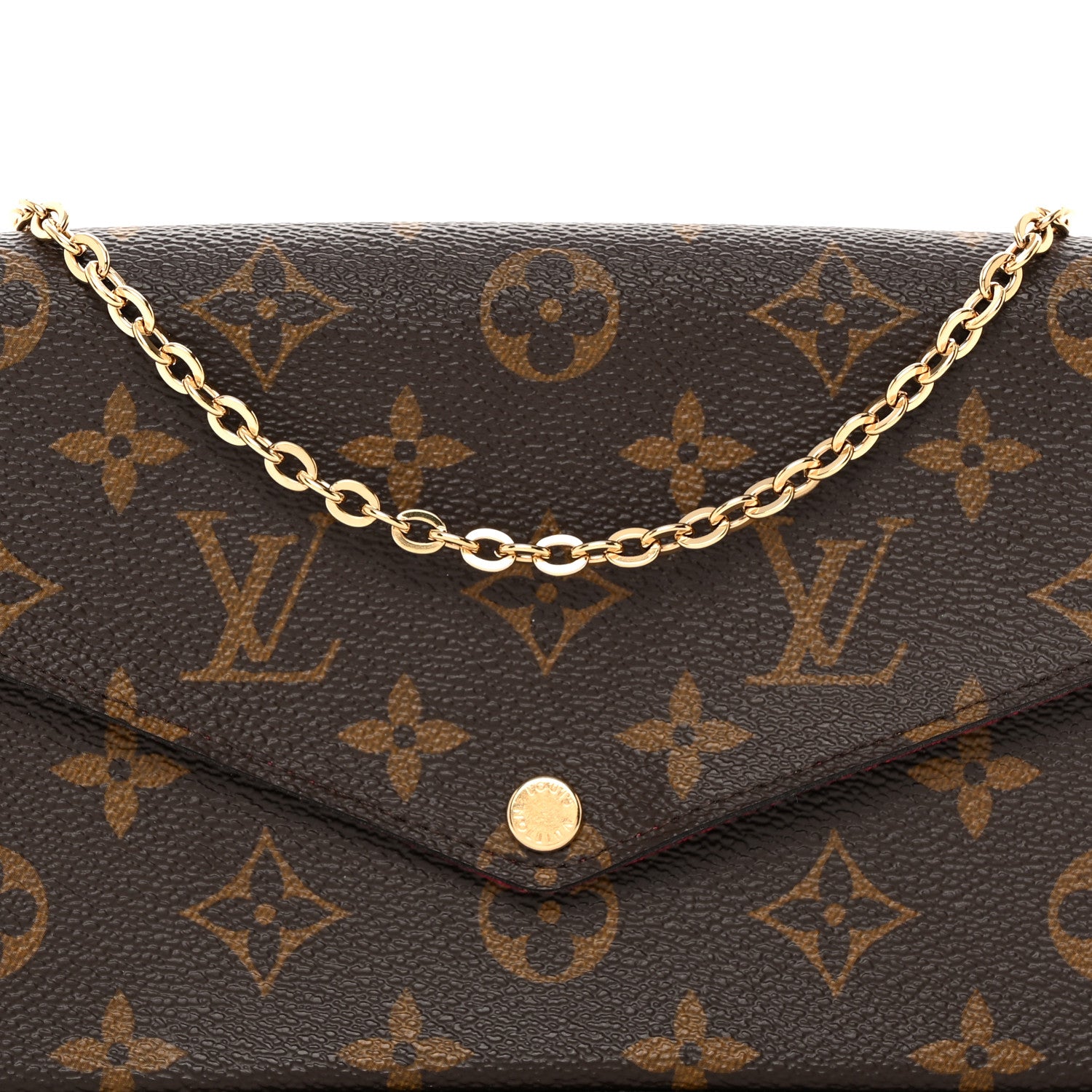 Louis Vuitton Monogram Pochette Felicie Chain Wallet Fuchsia 10 of 16
