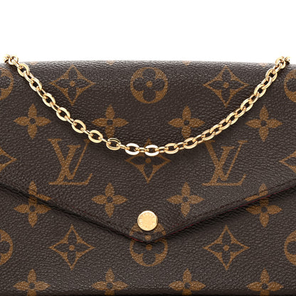 Louis Vuitton Monogram Pochette Felicie Chain Wallet Fuchsia 10 of 16