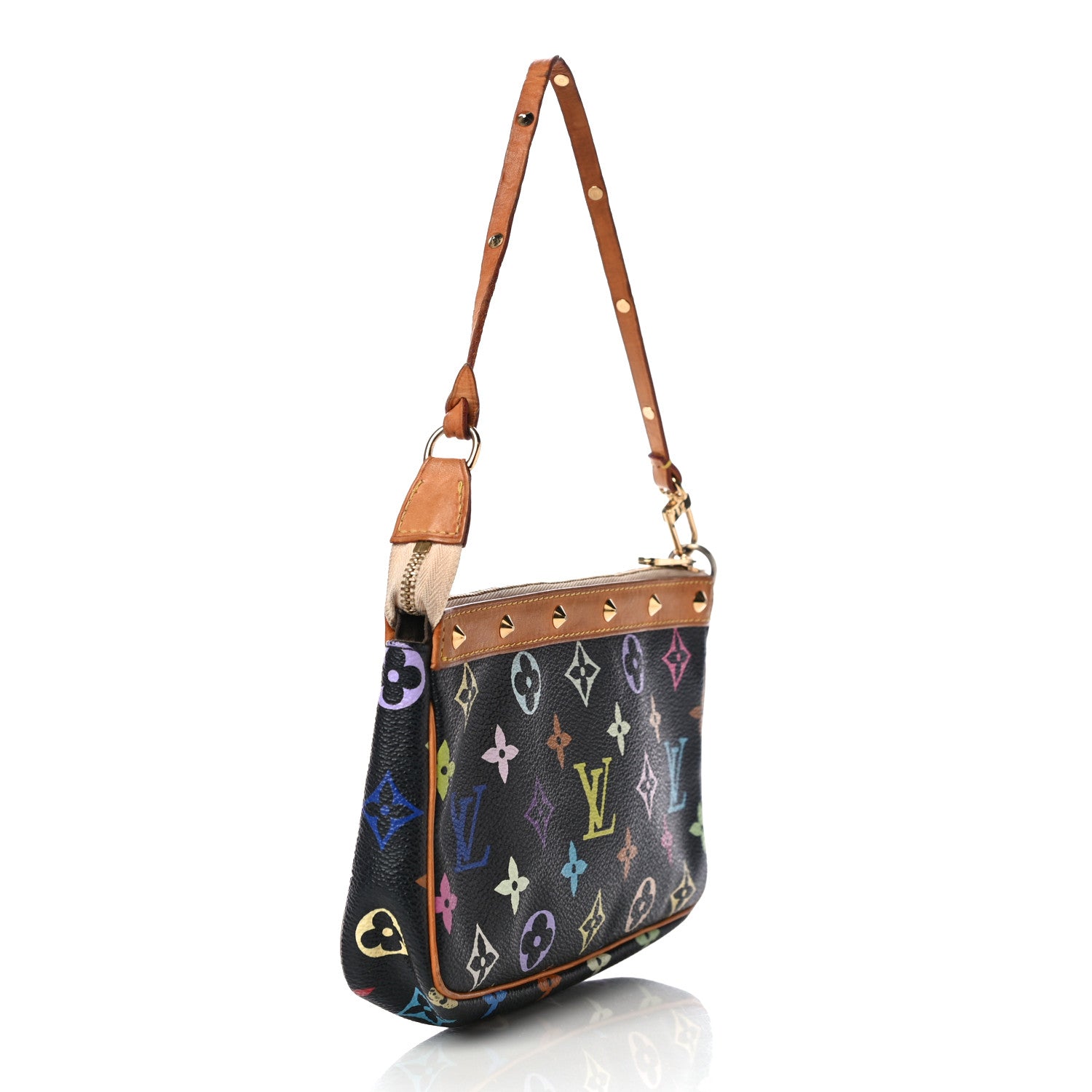 Louis Vuitton Monogram Multicolor Pochette Accessories Black 3 of 20
