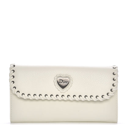 Christian Dior Calfskin Heart Wallet White 1 of 8
