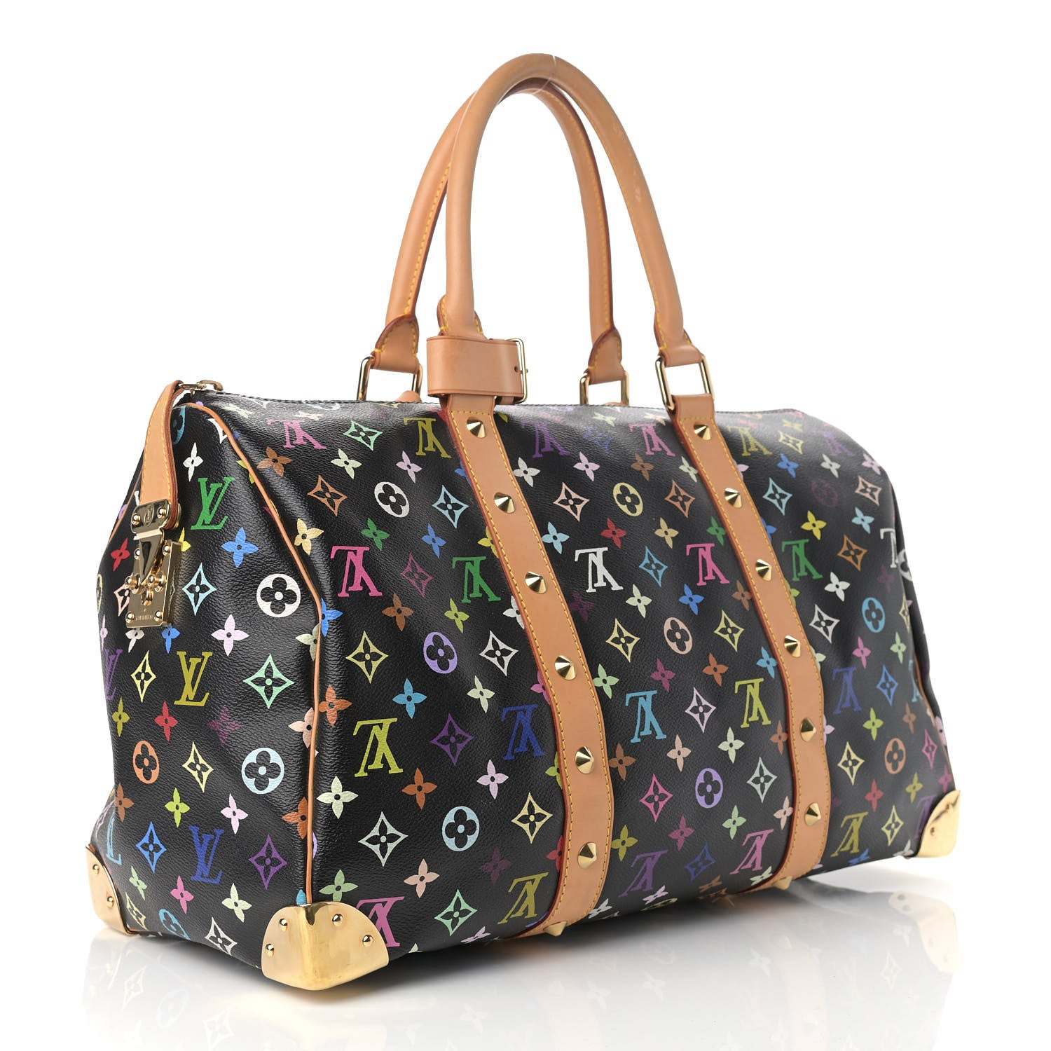 Louis Vuitton Monogram Multicolor Keepall 45 Black 3 of 11