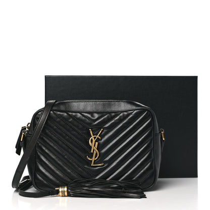 Saint Laurent Calfskin Matelasse Monogram Lou Camera Bag Black 13 of 13
