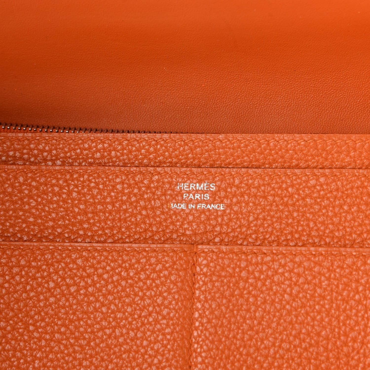 Hermes Togo Dogon Duo Wallet Orange 7 of 7