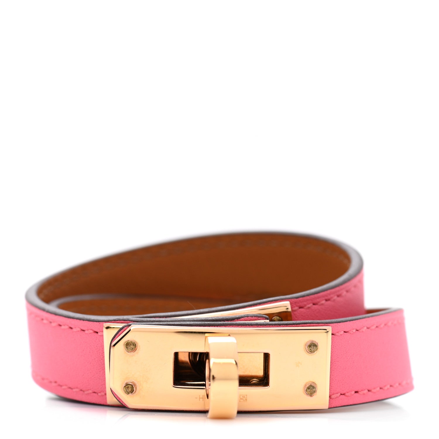 Hermes Swift Kelly Double Tour Bracelet XS Rose Azalee 1 of 6