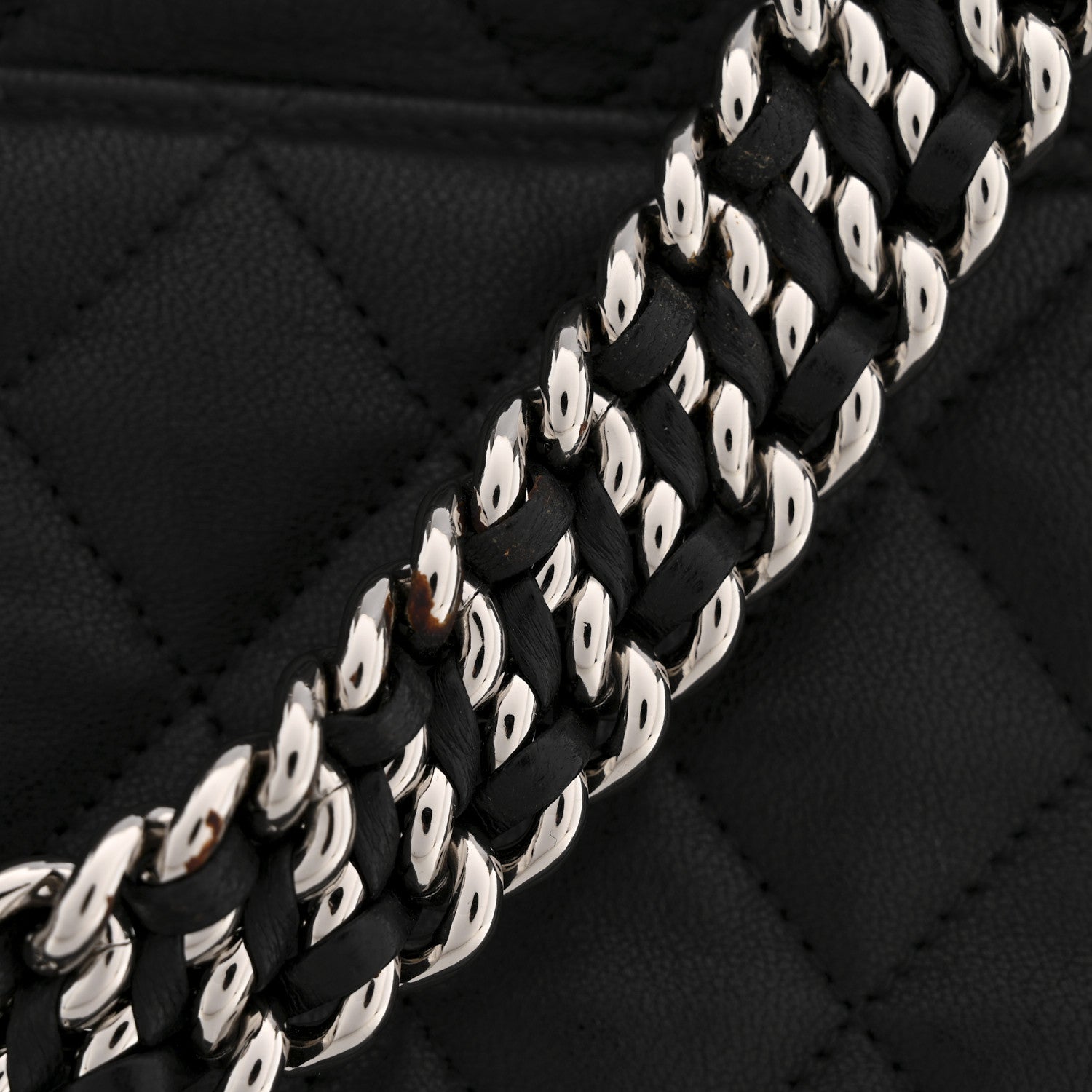 Chanel Washed Lambskin Quilted Maxi Chain Around Flap Black 13 of 13