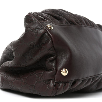 Gucci Guccissima Large D Gold Ring Shoulder Bag Chocolate 9 of 10