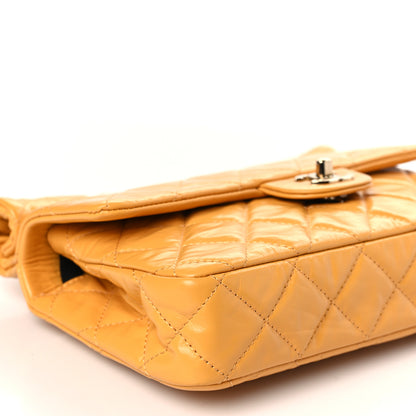 Chanel Crumpled Calfskin Quilted Clutch Yellow 8 of 9