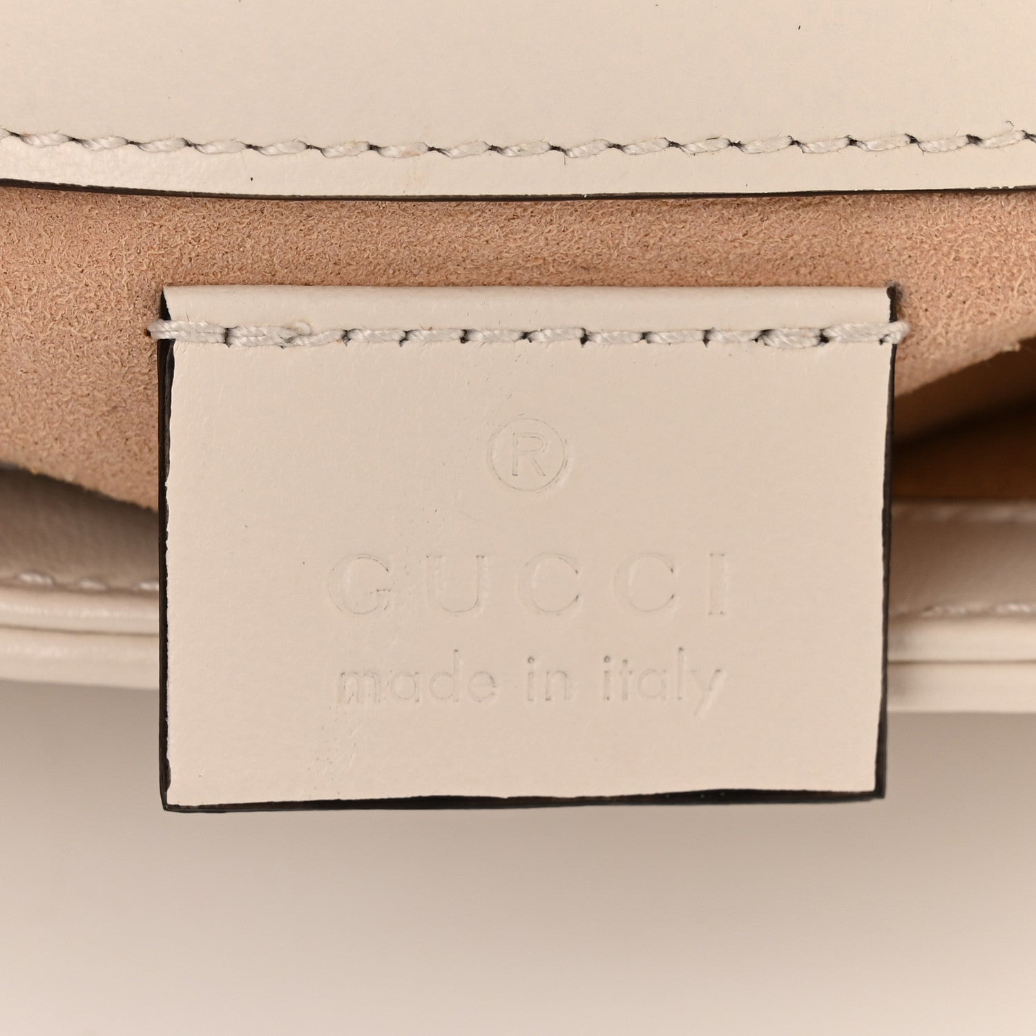 Gucci Calfskin Matelasse Super Mini GG Marmont Shoulder Bag White 6 of 11